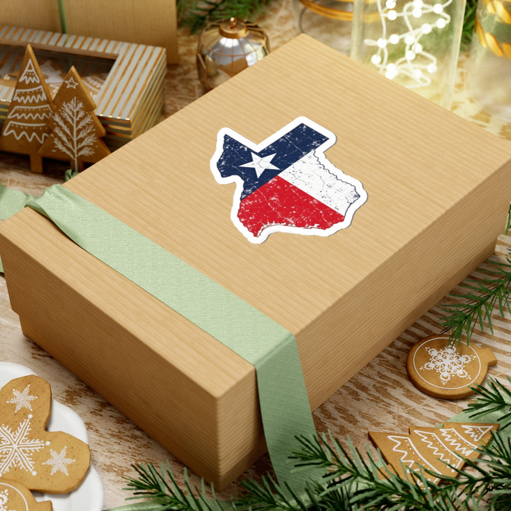 Weathered Texas Flag - Kiss-Cut Sticker