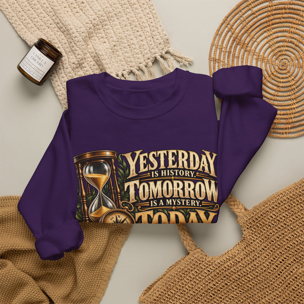Yesterday Tomorrow Today - Transparent - Crewneck Sweatshirt