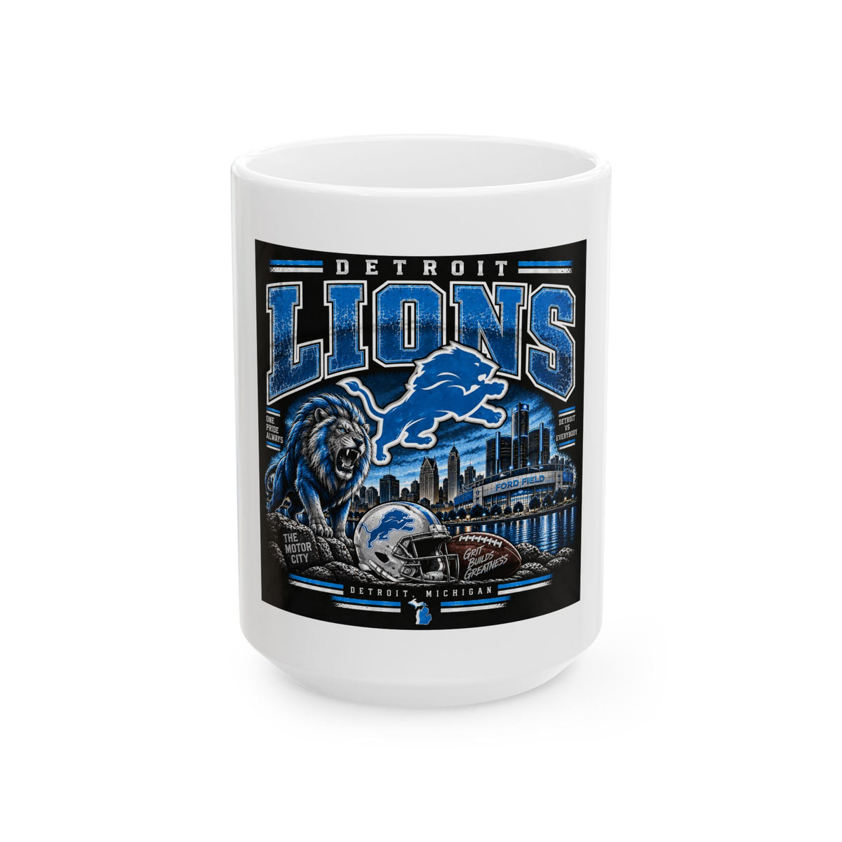 Detroit Lions Grit - Ceramic Mug 11oz and 15oz