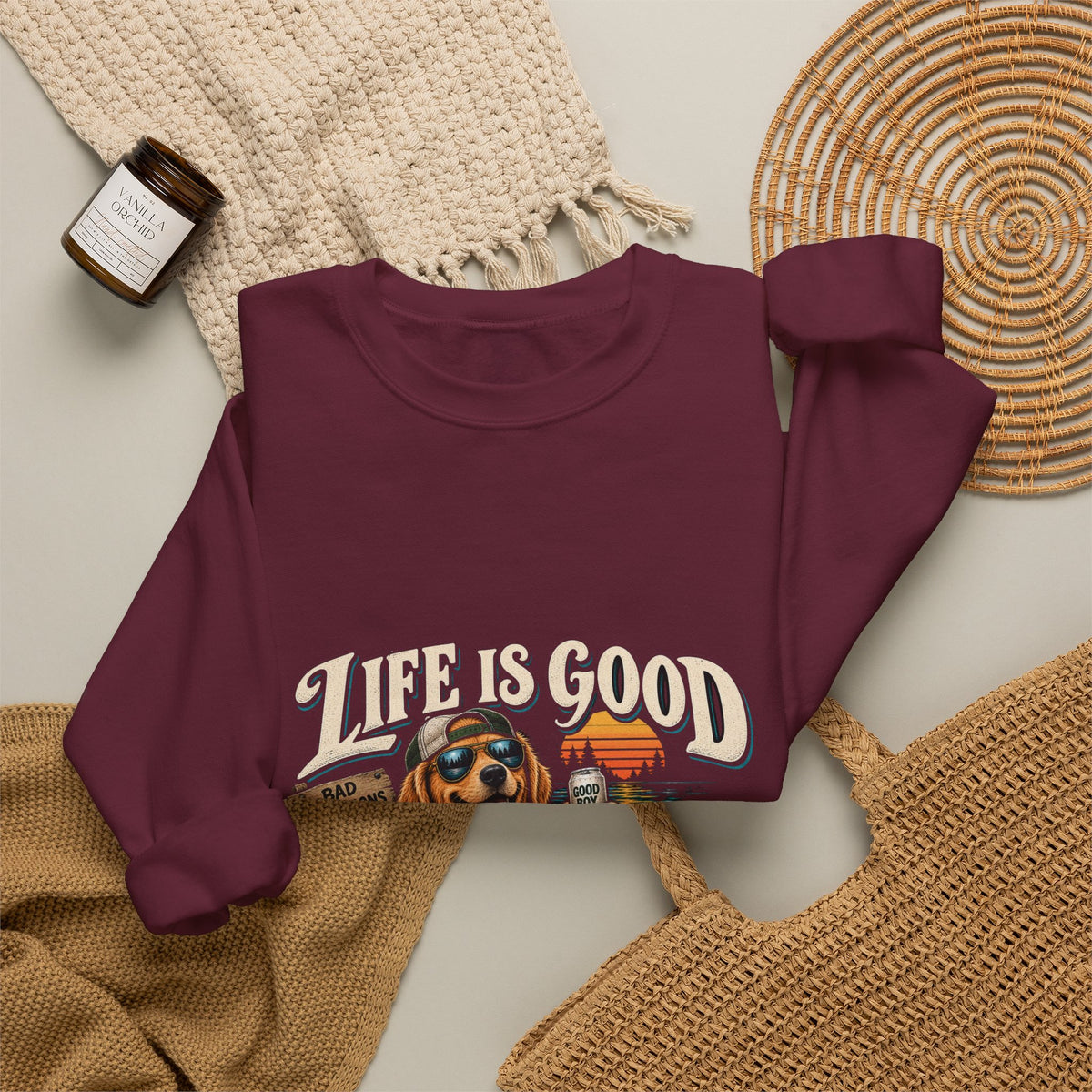 Life is Good Floatin' - Crewneck Sweatshirt