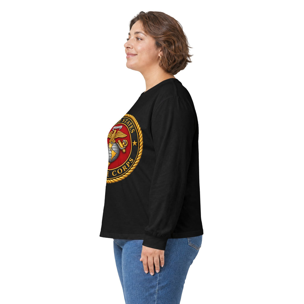 U.S. Marine Corps Emblem - Unisex Ultra Cotton Long Sleeve Tee