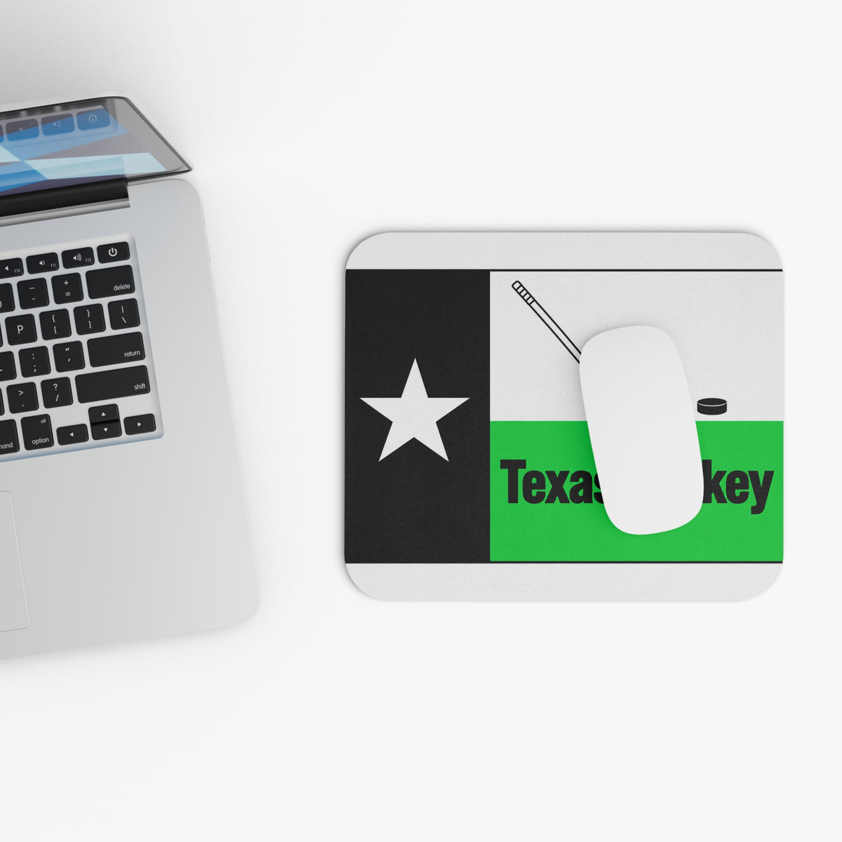 Texas Hockey Flag - Mouse Pad