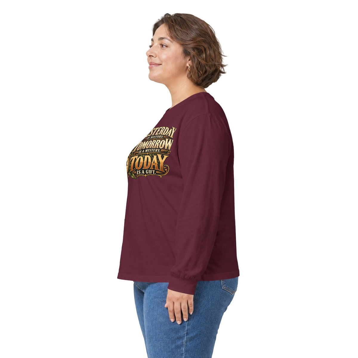 Yesterday Tomorrow Today - Transparent - Unisex Ultra Cotton Long Sleeve Tee