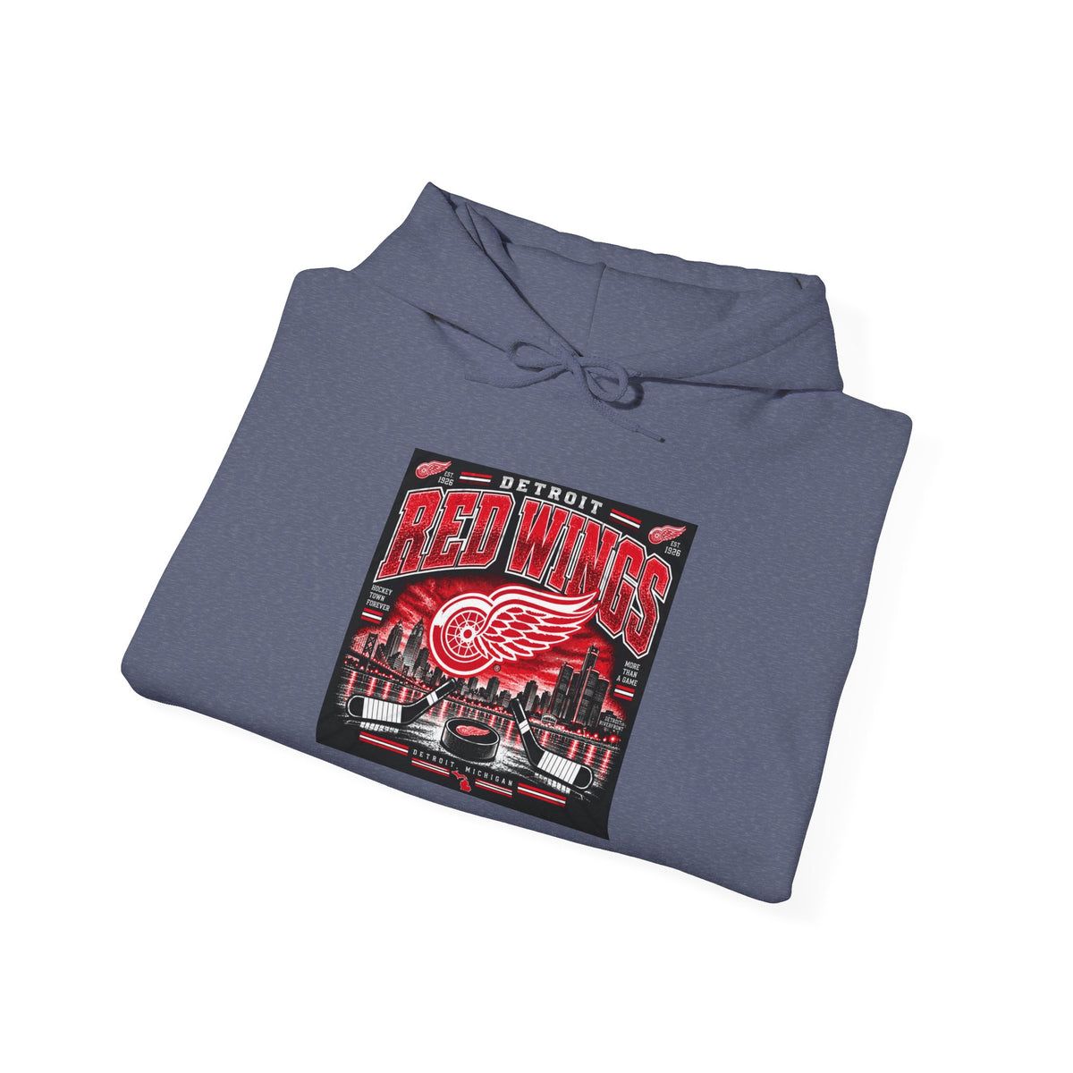 Detroit Red Wings Hockey Skyline - Hoodie