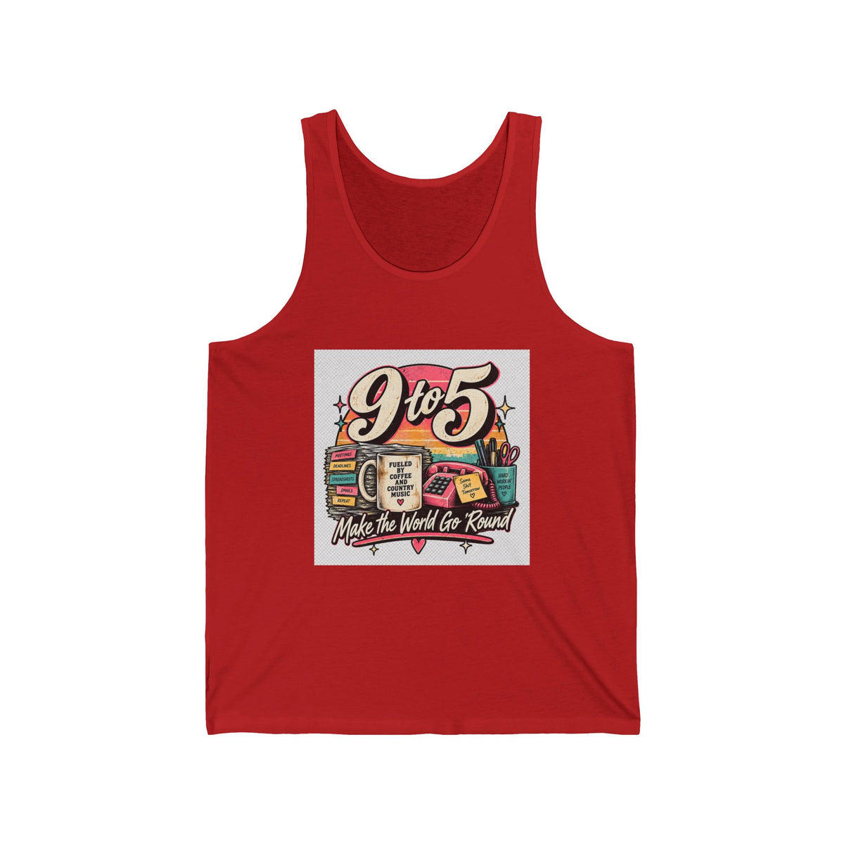 9to5 Make the World Go Round - Athletic Tank