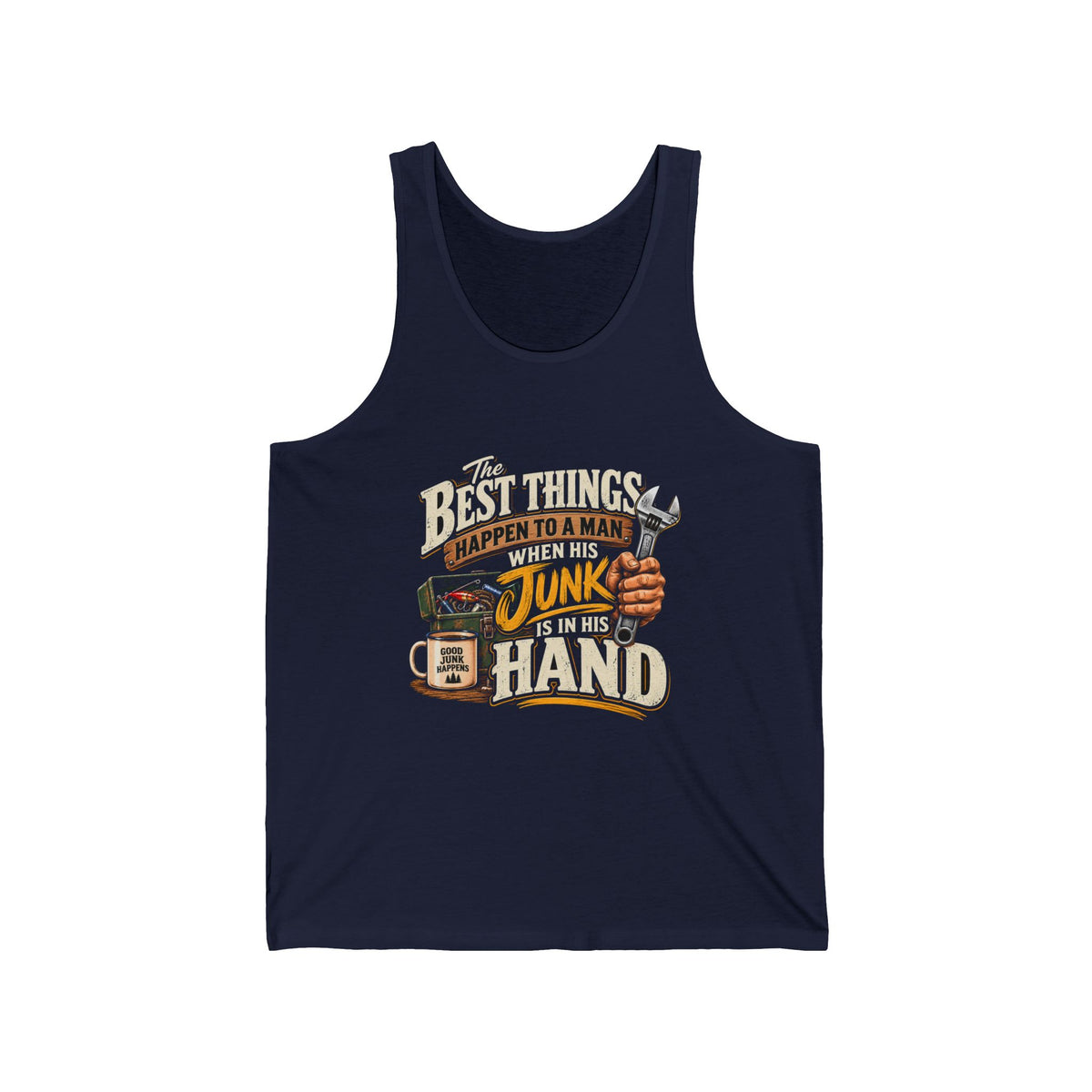 Best Things Happen in a Man's Hand - Athletic Tank