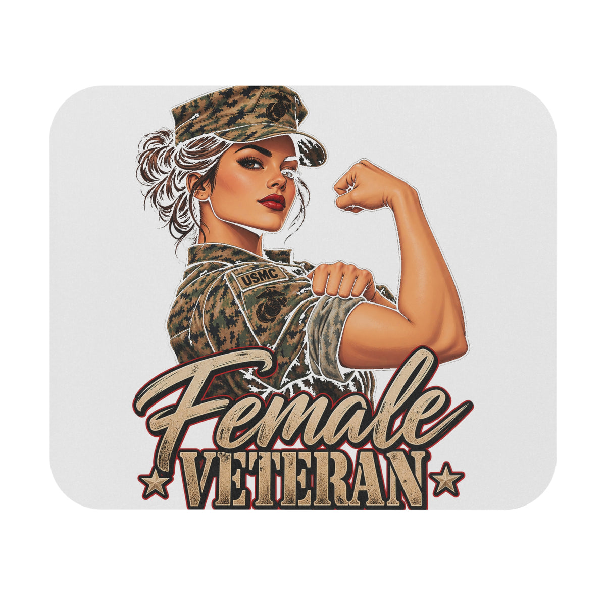 Female Veteran Pride - Mouse Pad