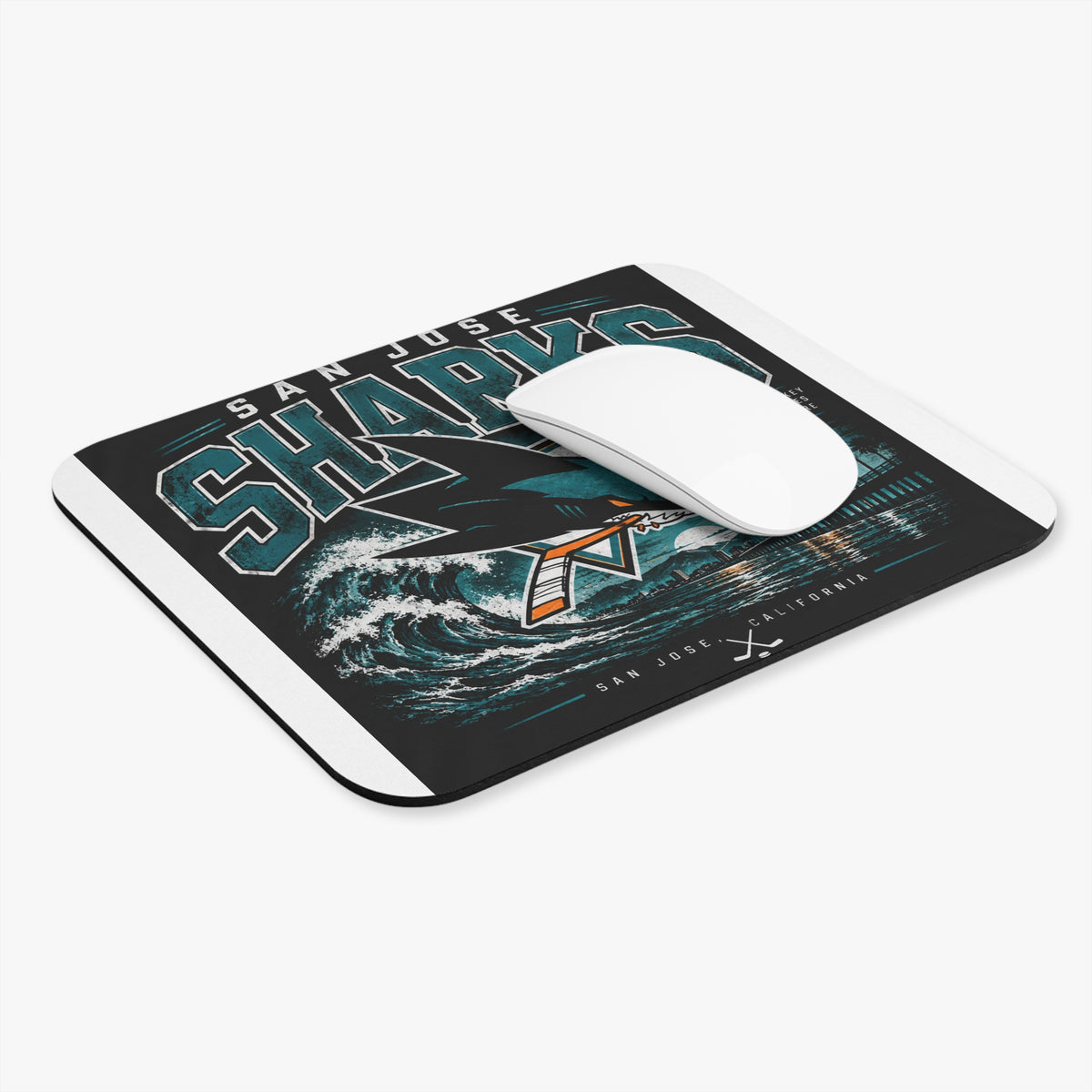 Sharks Wave Hockey Tee - Mouse Pad