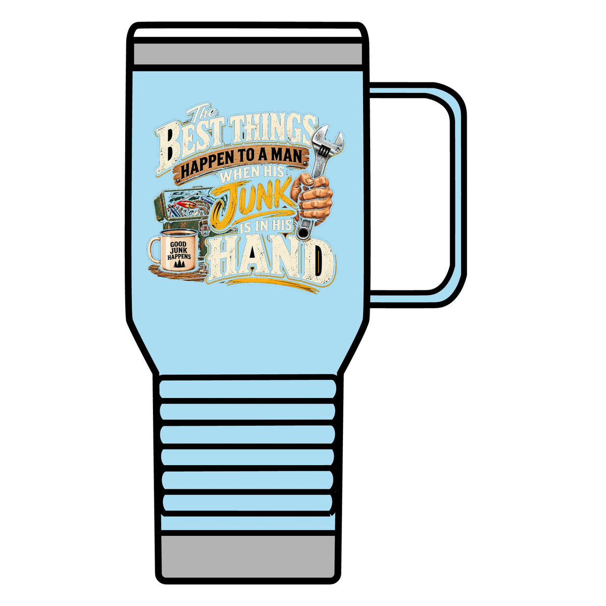 Best Things Happen in a Man's Hand - 20oz Insulated Mug