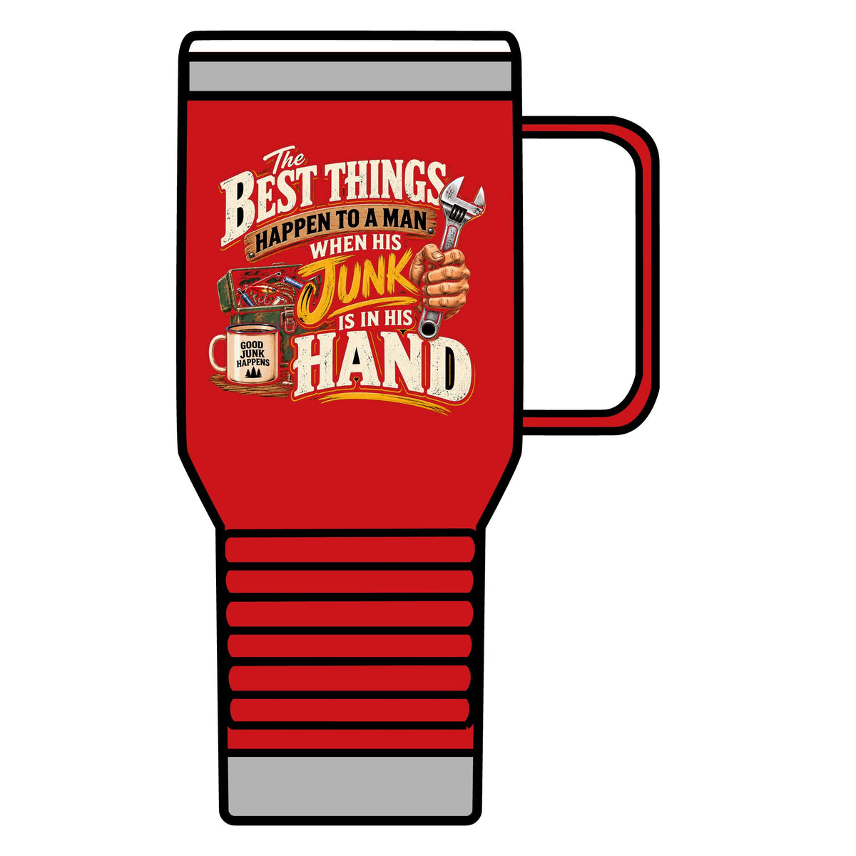 Best Things Happen in a Man's Hand - 20oz Insulated Mug