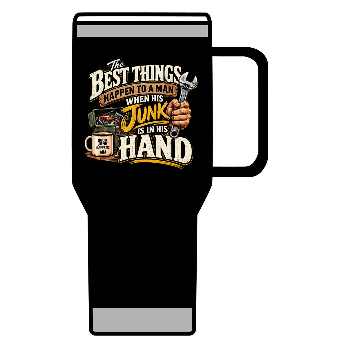 Best Things Happen in a Man's Hand - 20oz Insulated Mug