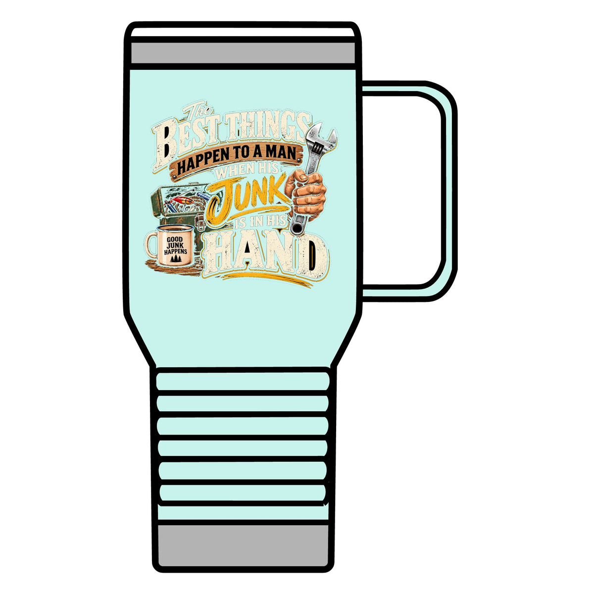 Best Things Happen in a Man's Hand - 20oz Insulated Mug