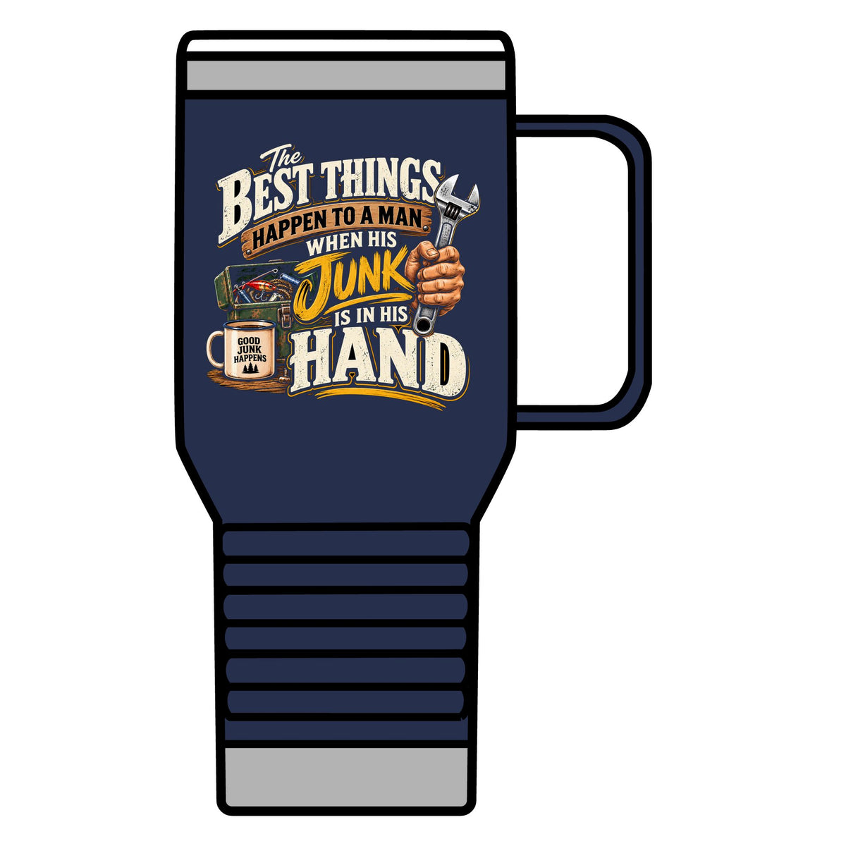 Best Things Happen in a Man's Hand - 20oz Insulated Mug
