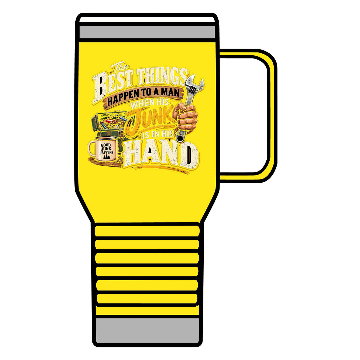 Best Things Happen in a Man's Hand - 20oz Insulated Mug