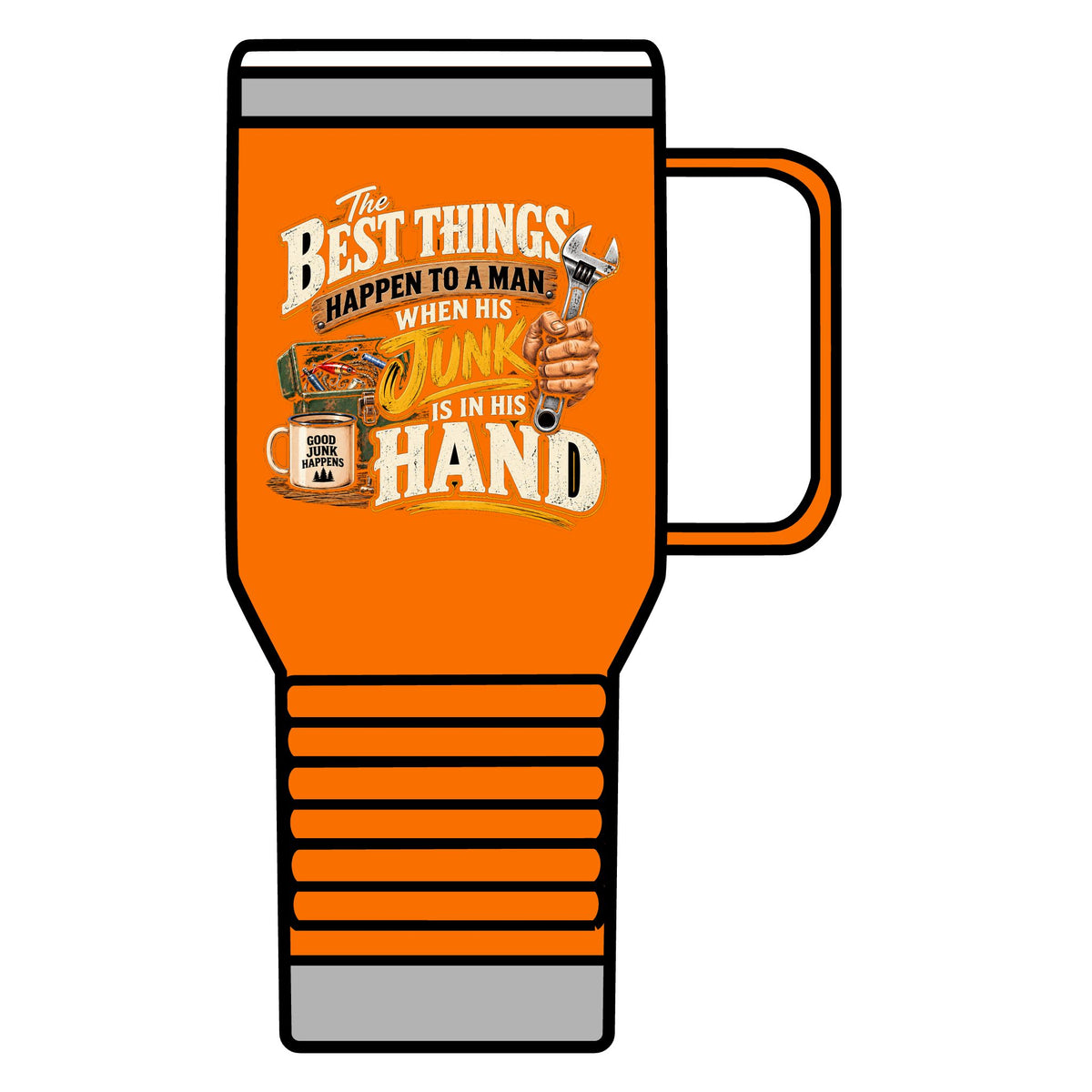 Best Things Happen in a Man's Hand - 20oz Insulated Mug