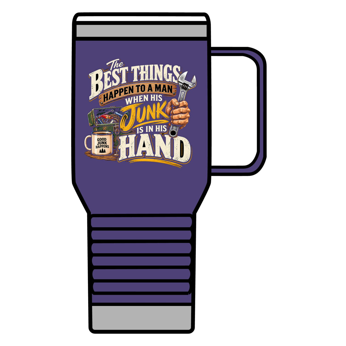 Best Things Happen in a Man's Hand - 20oz Insulated Mug