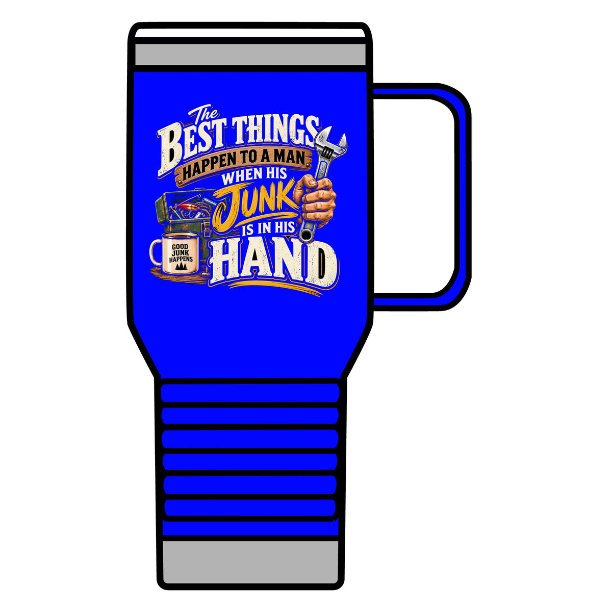 Best Things Happen in a Man's Hand - 20oz Insulated Mug