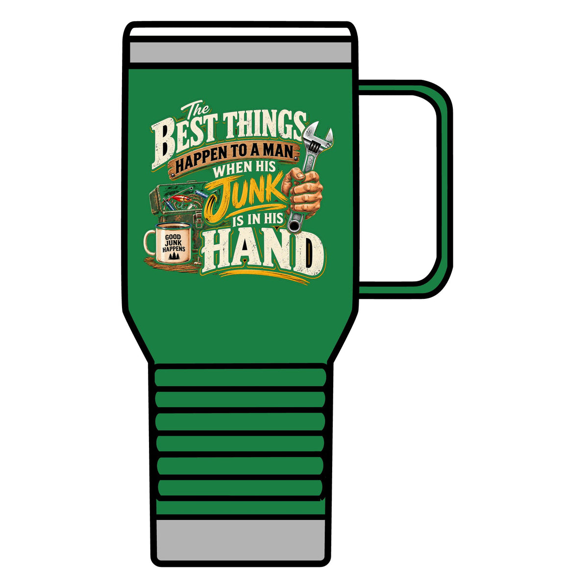 Best Things Happen in a Man's Hand - 20oz Insulated Mug