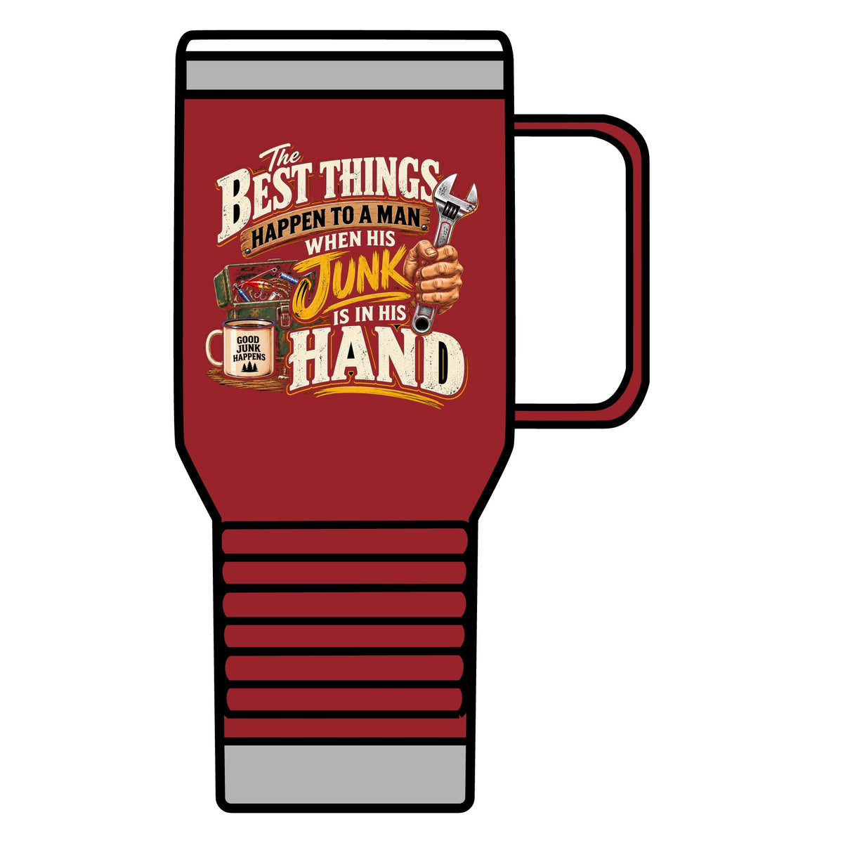 Best Things Happen in a Man's Hand - 20oz Insulated Mug
