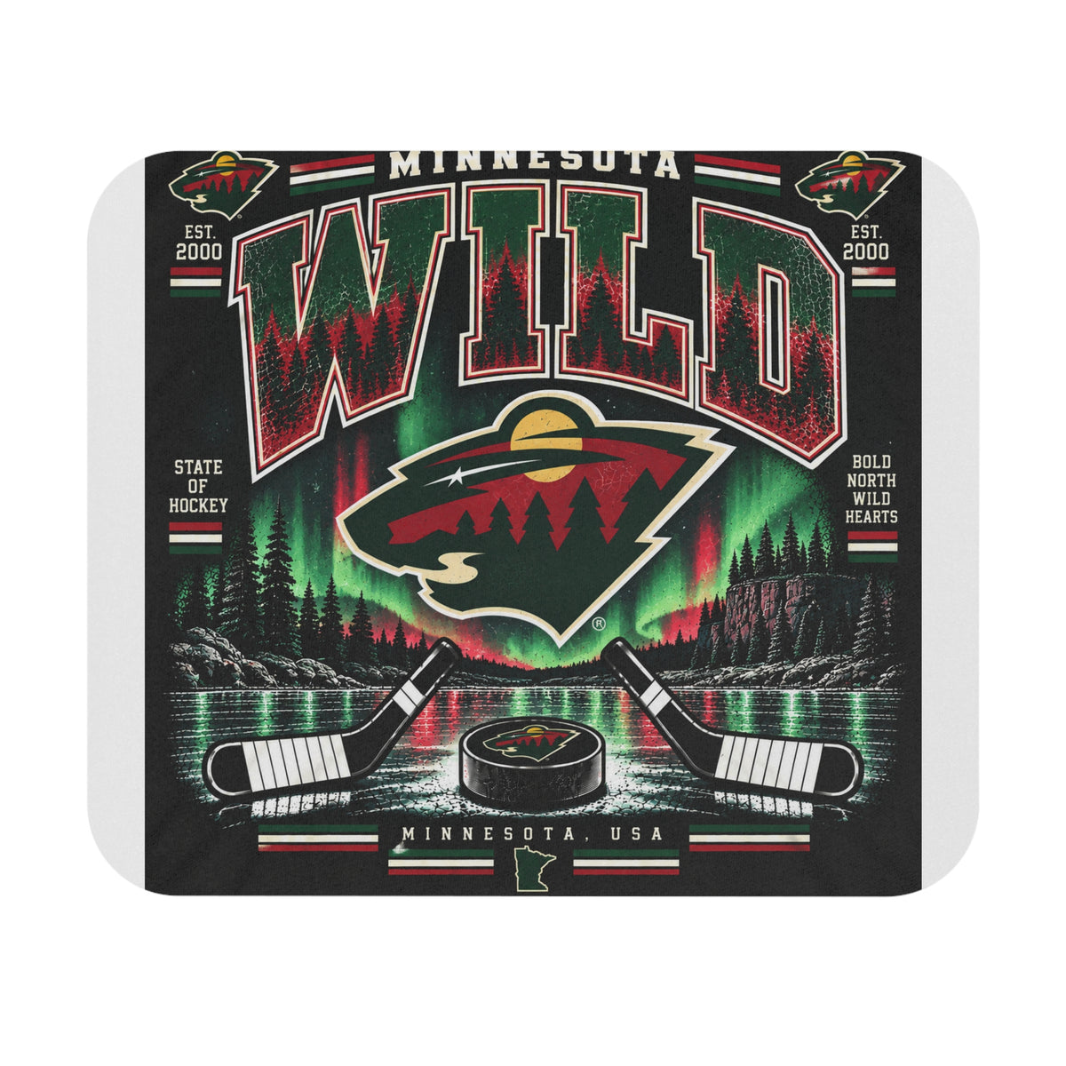 Wild North Hockey Tee - Mouse Pad