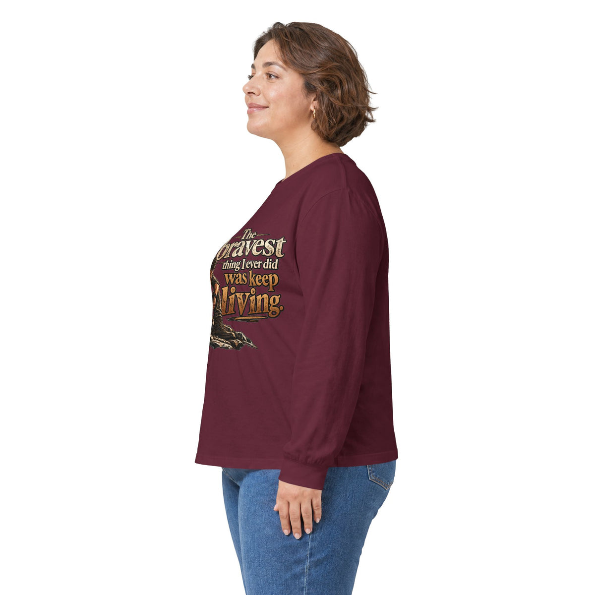 The Bravest Thing I Ever Did Was Keep Living - Unisex Ultra Cotton Long Sleeve Tee