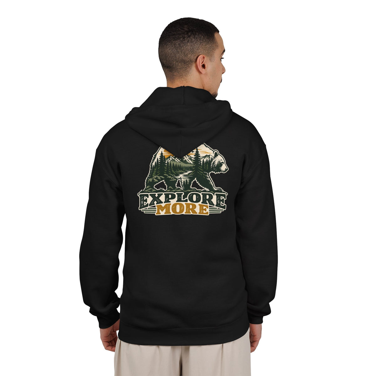 Explore More Bear - Full-Zip Hooded Sweatshirt