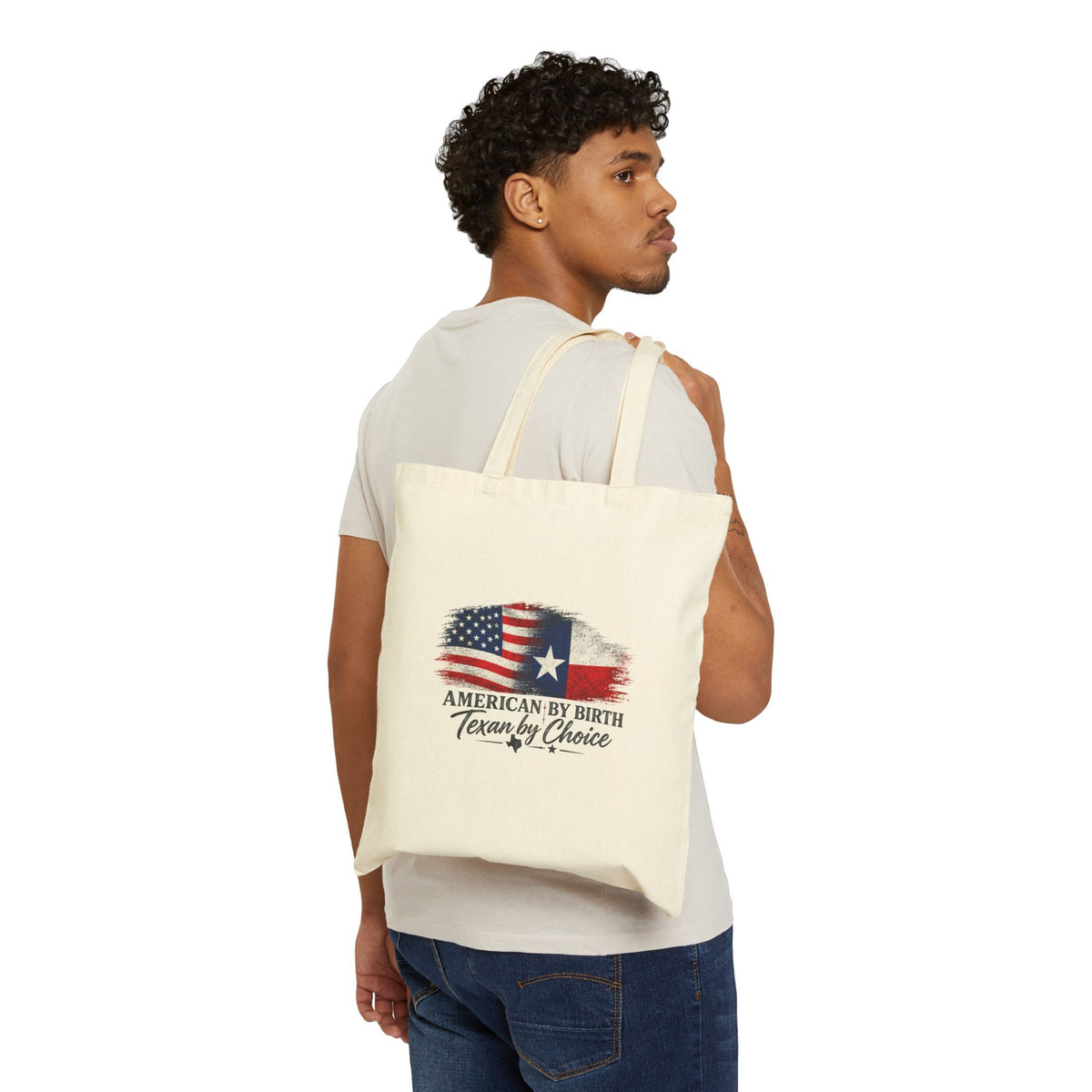 American by Birth, Texan by Choice - Canvas Tote