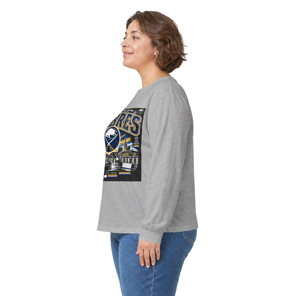 Buffalo Sabres Heritage Shield - Unisex Ultra Cotton Long Sleeve Tee