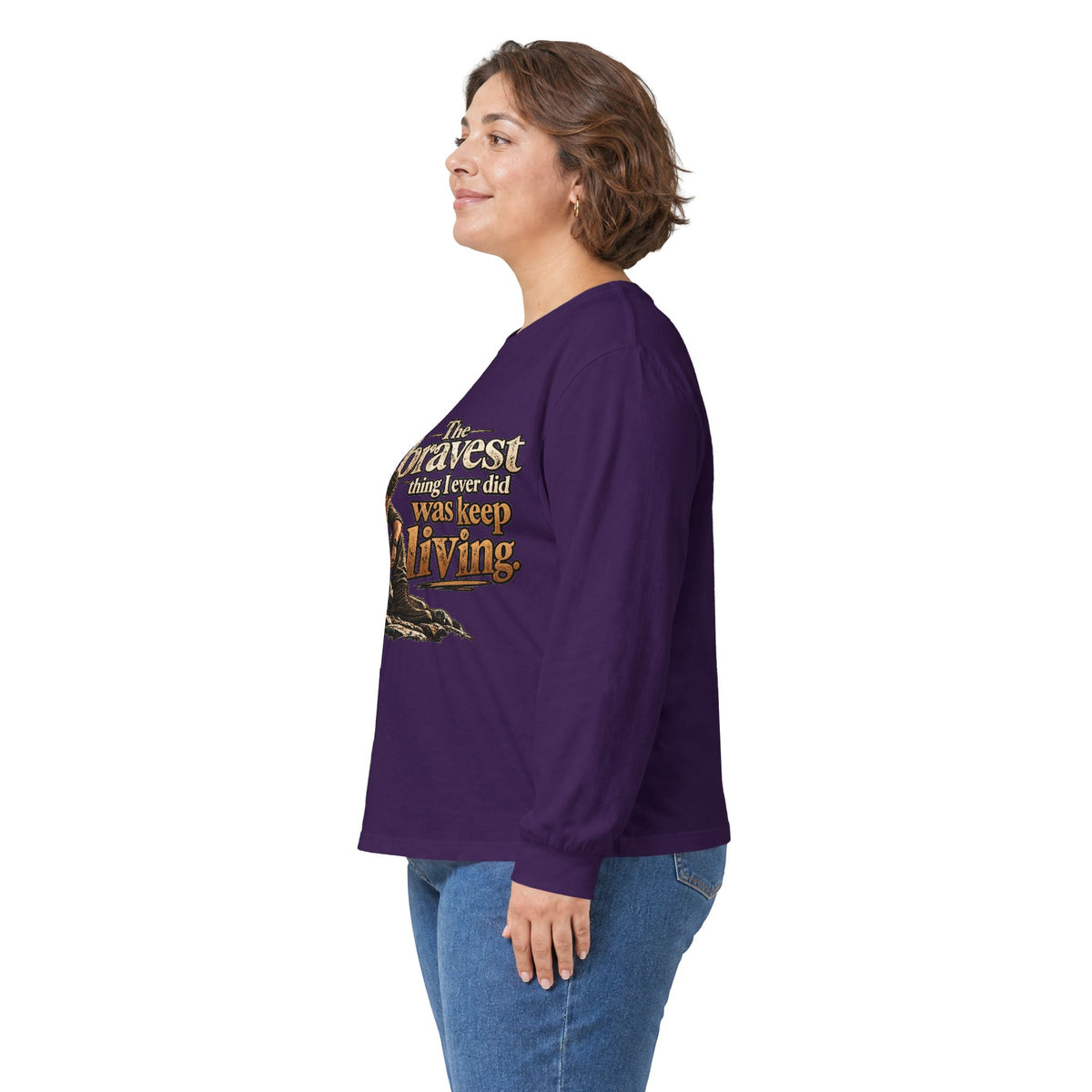 The Bravest Thing I Ever Did Was Keep Living - Unisex Ultra Cotton Long Sleeve Tee