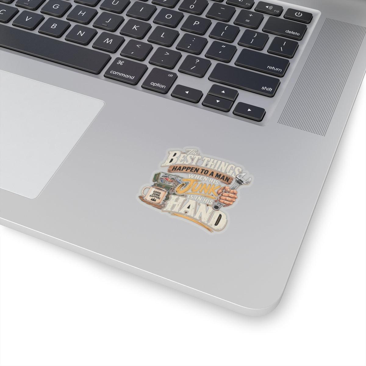 Best Things Happen in a Man's Hand - Kiss-Cut Sticker