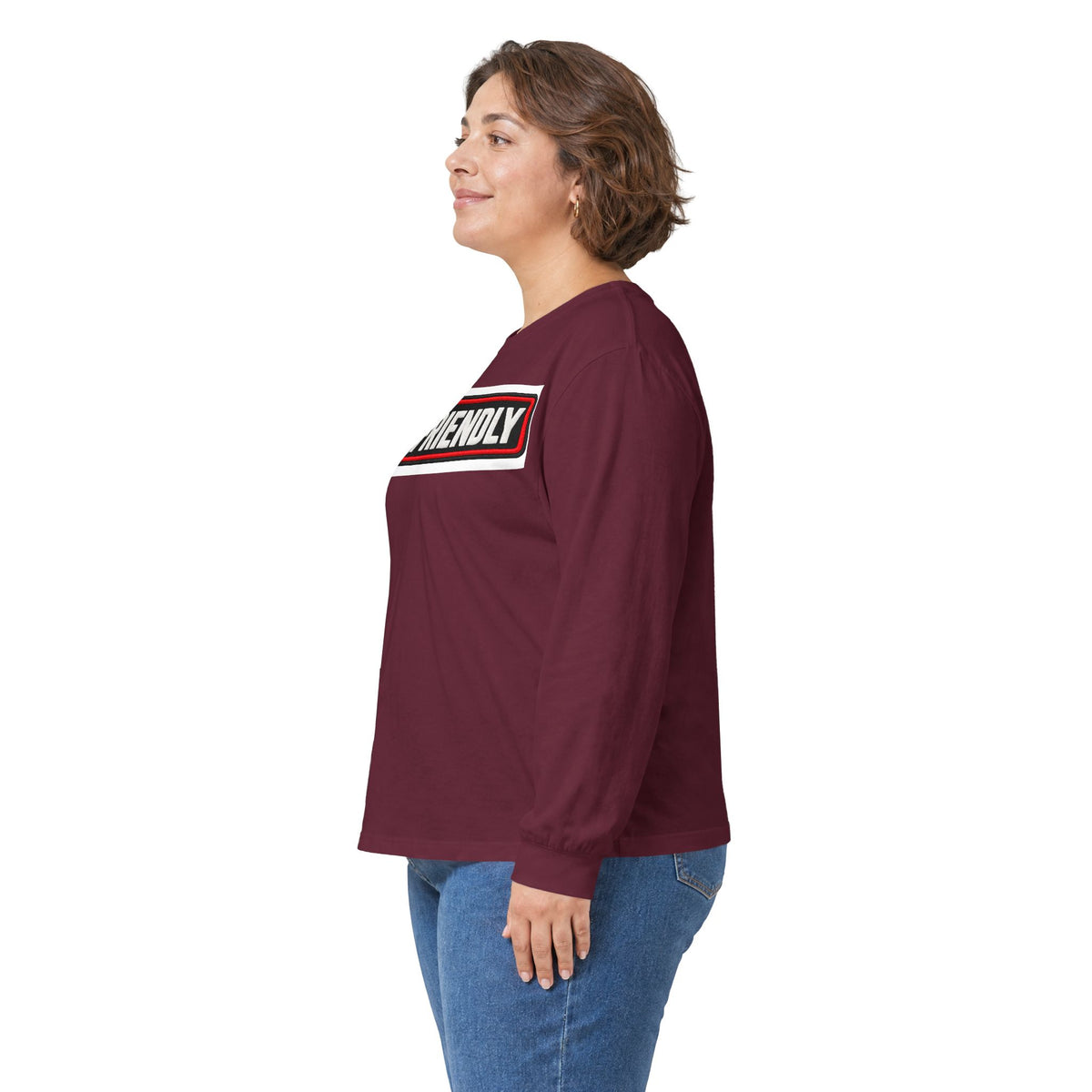 Not Friendly - Service Dog Patch - Unisex Ultra Cotton Long Sleeve Tee