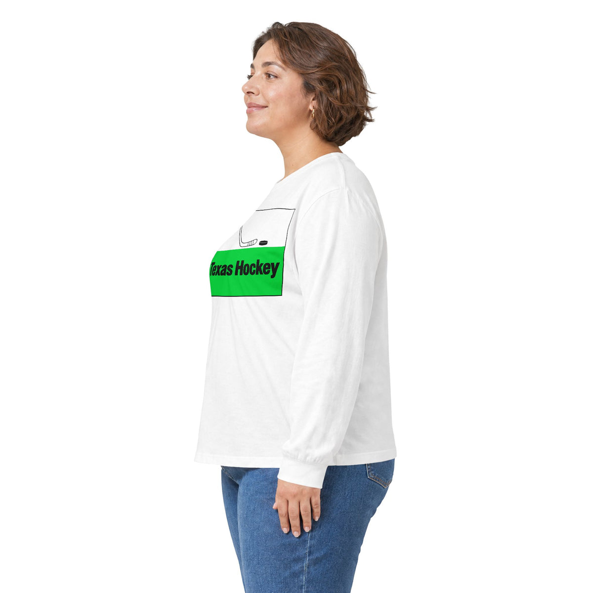 Texas Hockey Flag - Unisex Ultra Cotton Long Sleeve Tee