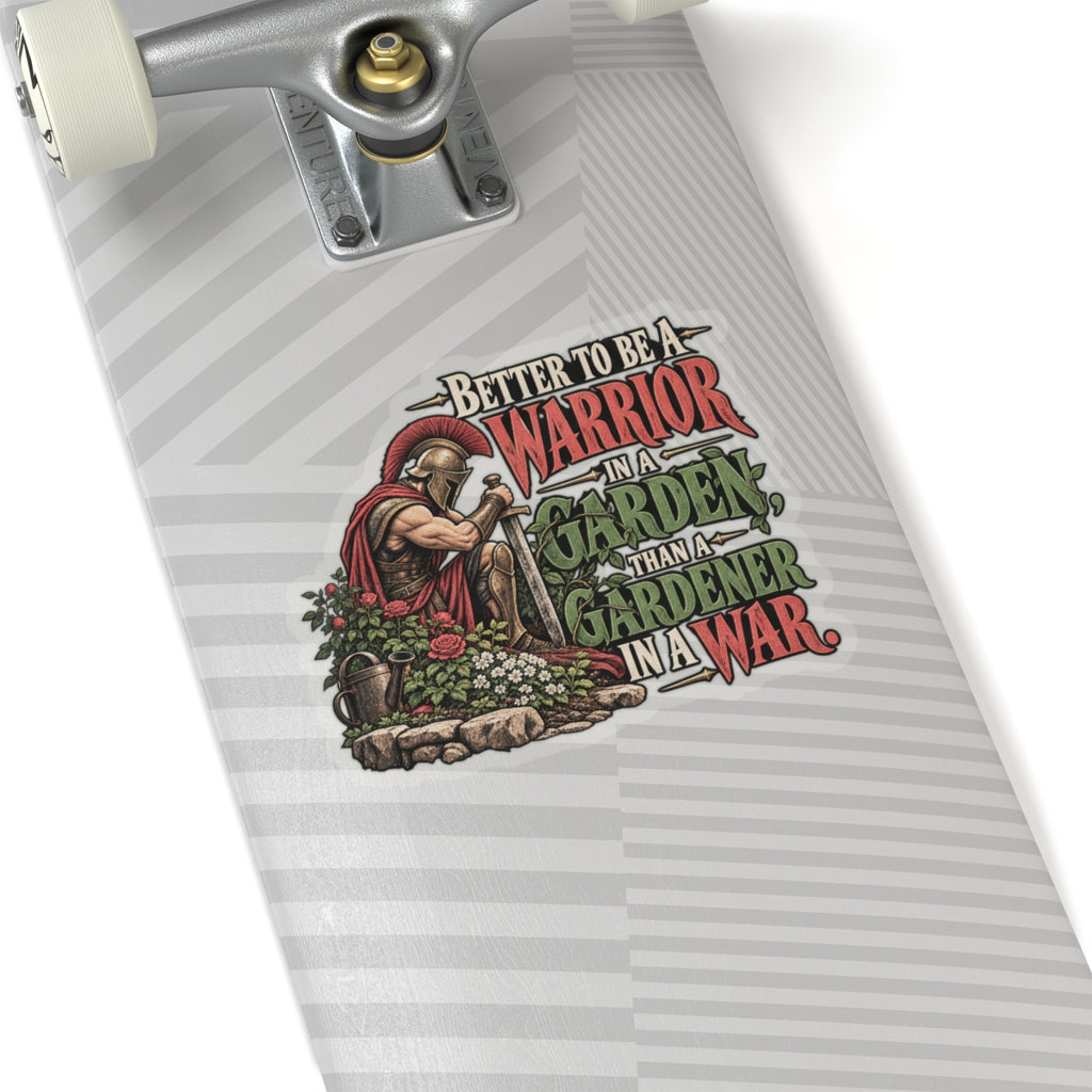 Warrior In A Garden - Kiss-Cut Sticker