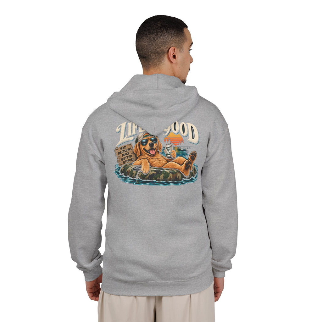 Life is Good Floatin' - Full-Zip Hooded Sweatshirt
