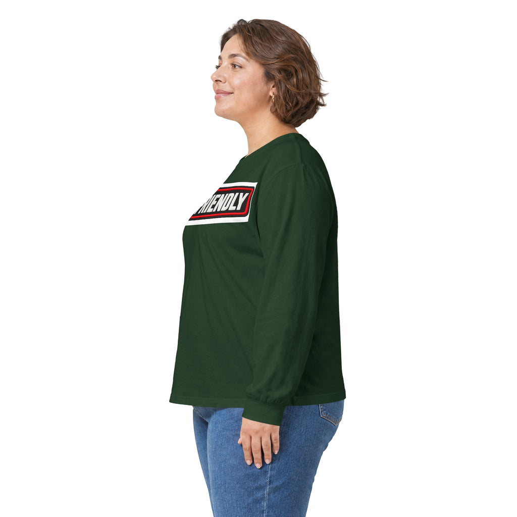 Not Friendly - Service Dog Patch - Unisex Ultra Cotton Long Sleeve Tee