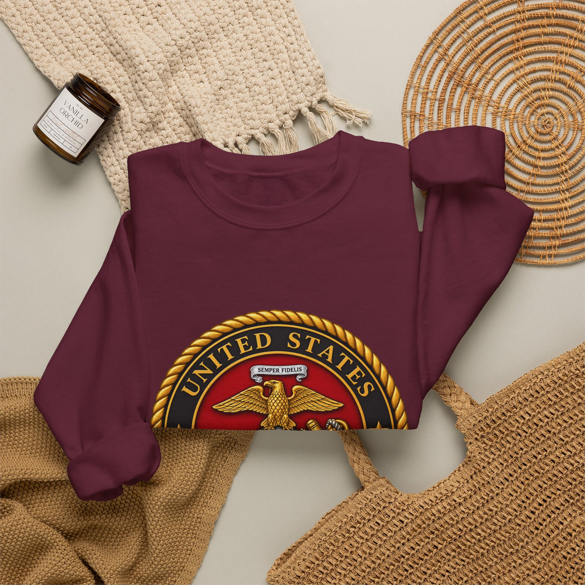 U.S. Marine Corps Emblem - Crewneck Sweatshirt