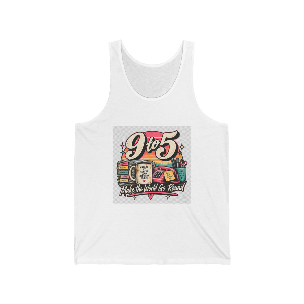 9to5 Make the World Go Round - Athletic Tank