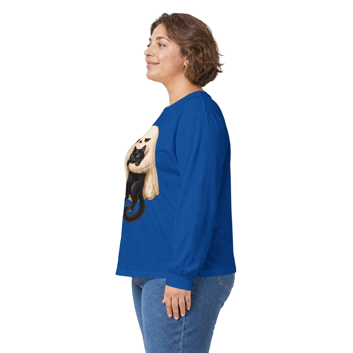 Meh Ghost and Black Cat - Unisex Ultra Cotton Long Sleeve Tee