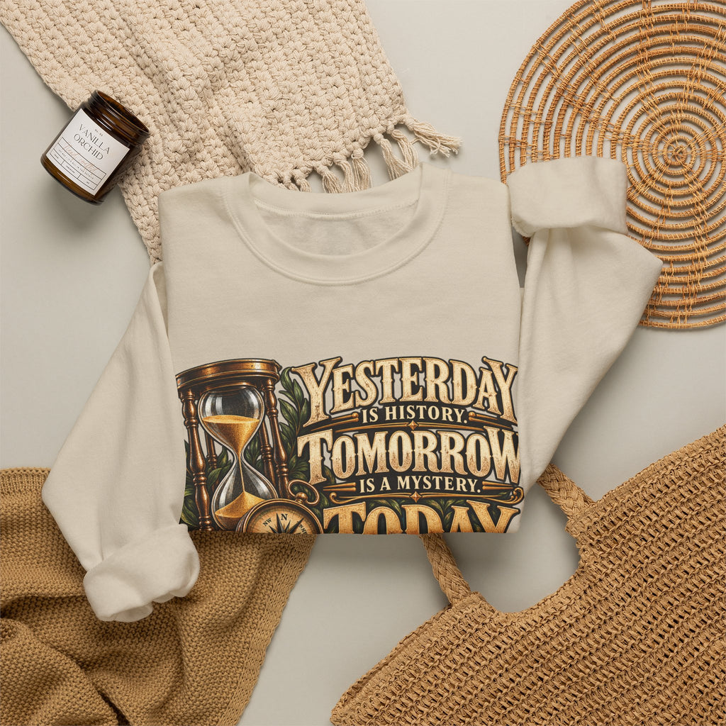Yesterday Tomorrow Today - Transparent - Crewneck Sweatshirt