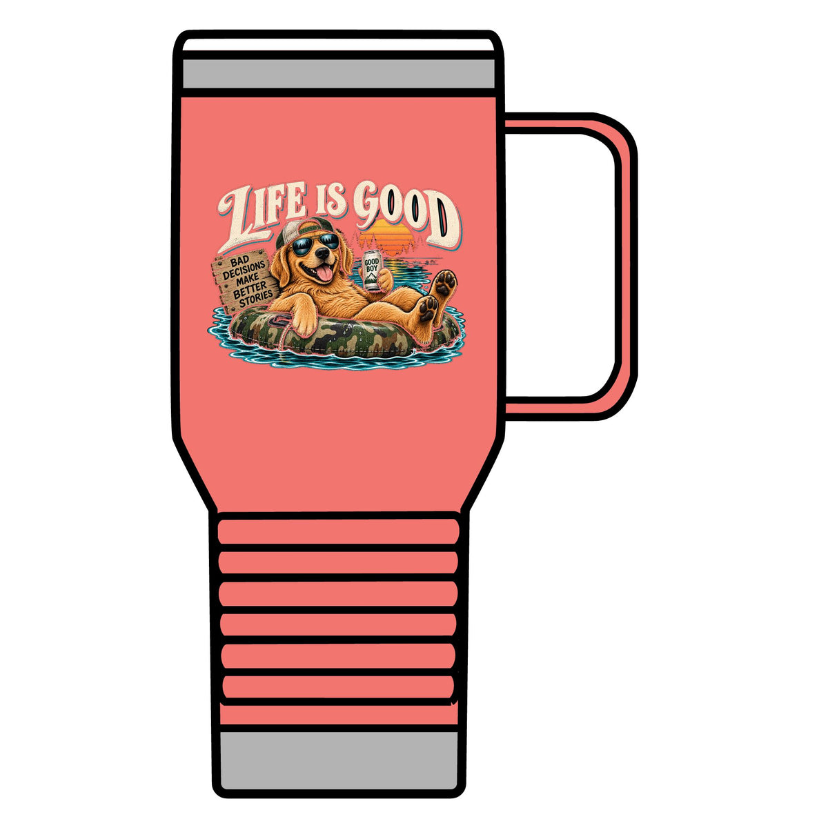 Life is Good Floatin' - 20oz Insulated Mug