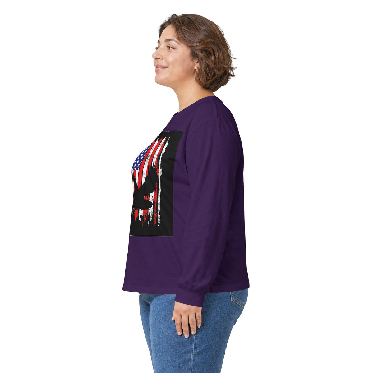 Old Glory Eagle - Unisex Ultra Cotton Long Sleeve Tee