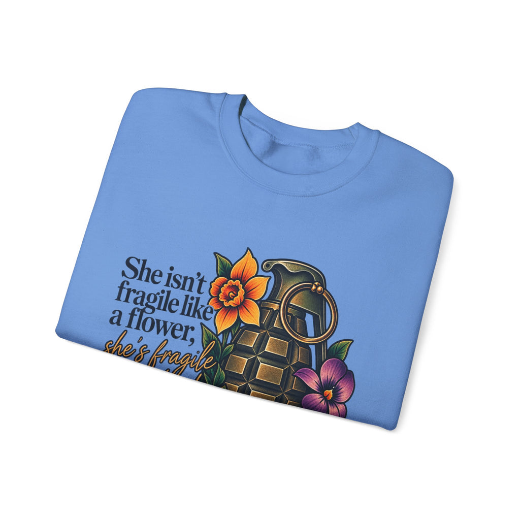 Fragile Like a Bomb - Floral Grenade - Crewneck Sweatshirt