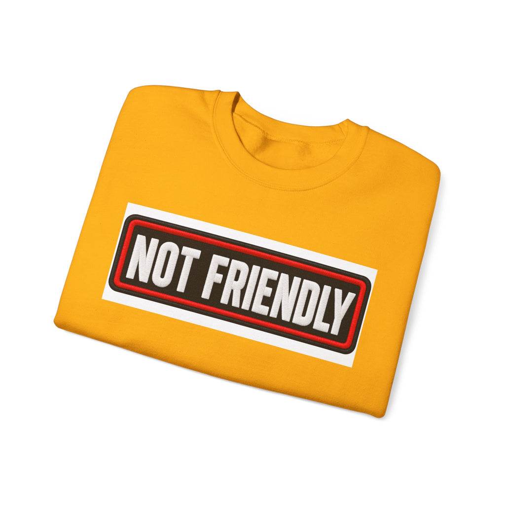 Not Friendly - Service Dog Patch - Crewneck Sweatshirt