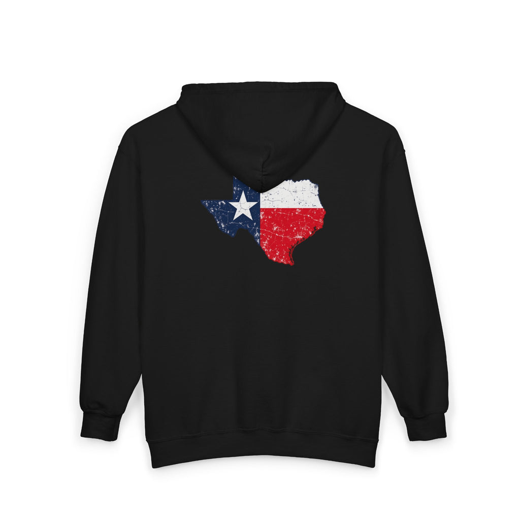 Weathered Texas Flag - Full-Zip Hooded Sweatshirt