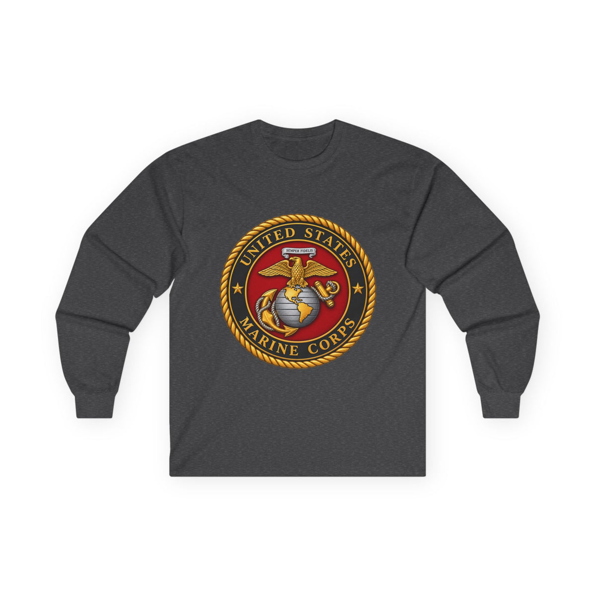 U.S. Marine Corps Emblem - Unisex Ultra Cotton Long Sleeve Tee