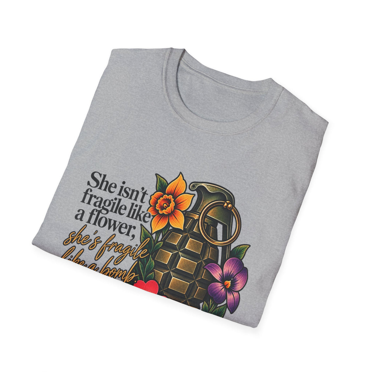 Fragile Like a Bomb - Floral Grenade - Classic Tee