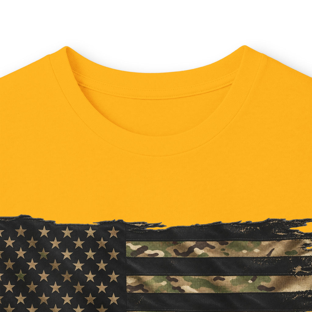 Black and Multicam American Flag - Unisex Ultra Cotton Long Sleeve Tee