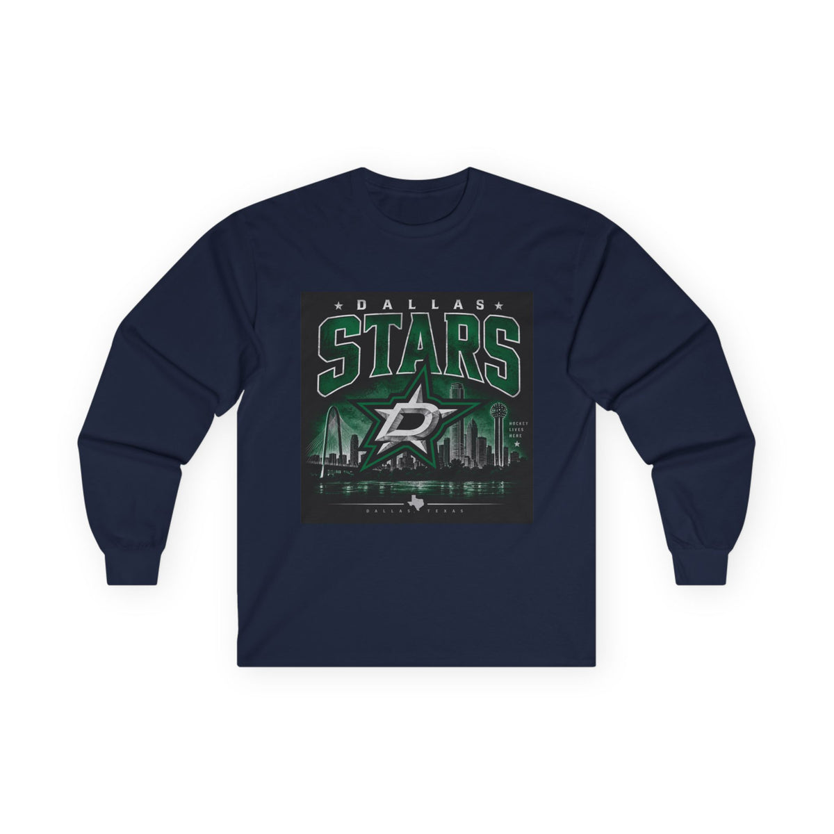 Dallas Stars Skyline Tee - Unisex Ultra Cotton Long Sleeve Tee