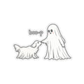 Boo-p Ghost and Dog - Kiss-Cut Sticker