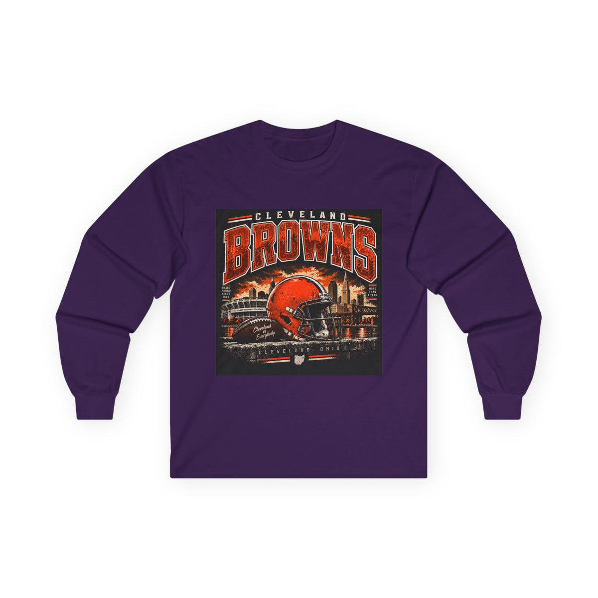Cleveland Browns Skyline - Unisex Ultra Cotton Long Sleeve Tee
